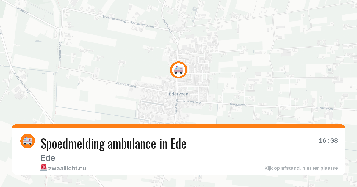 Spoedmelding ambulance in Ede — 25 jan 2026