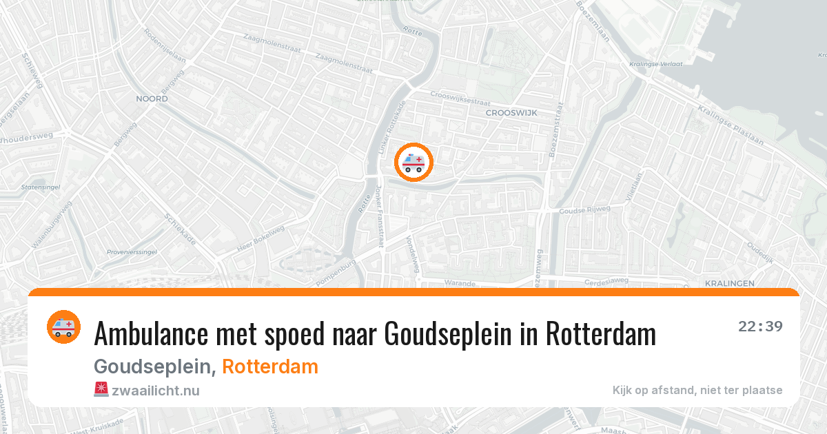 Ambulance met spoed naar Goudseplein in Rotterdam — 20 mrt 2026