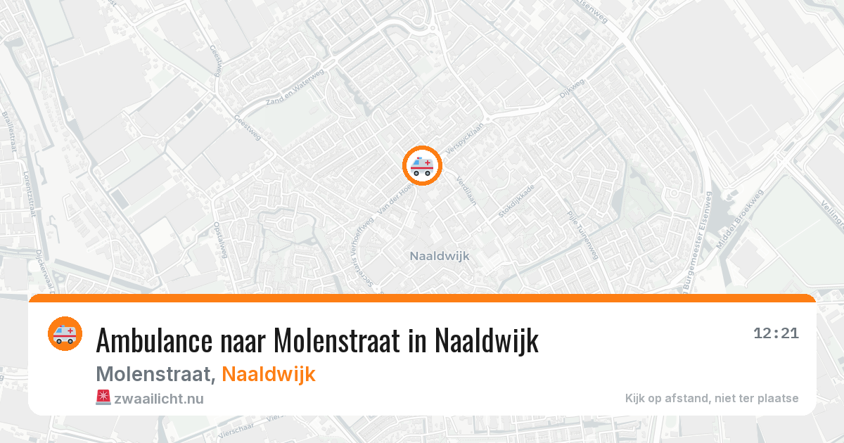 Ambulance naar Molenstraat in Naaldwijk — 24 mei 2026