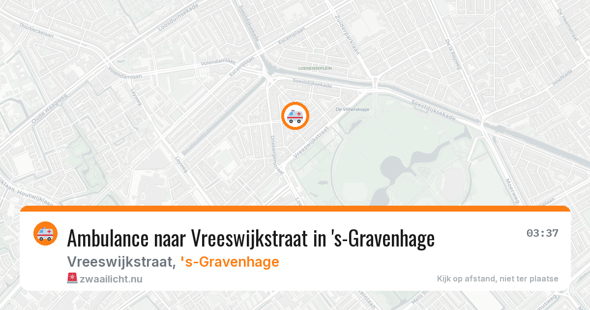 Ambulance naar Vreeswijkstraat in 's-Gravenhage — 18 jul 2026