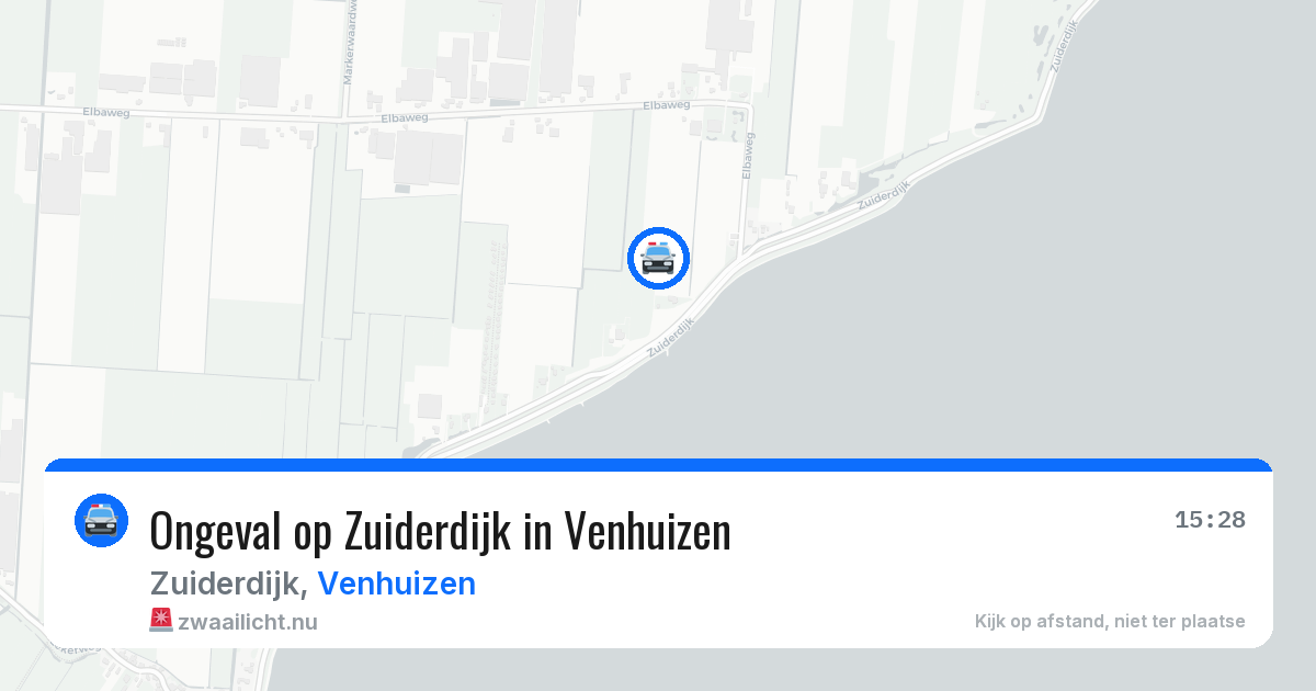 Ongeval op Zuiderdijk in Venhuizen — 26 jun 2026