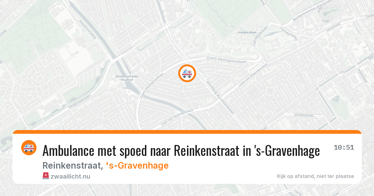 Ambulance met spoed naar Reinkenstraat in 's-Gravenhage — 22 jul 2026