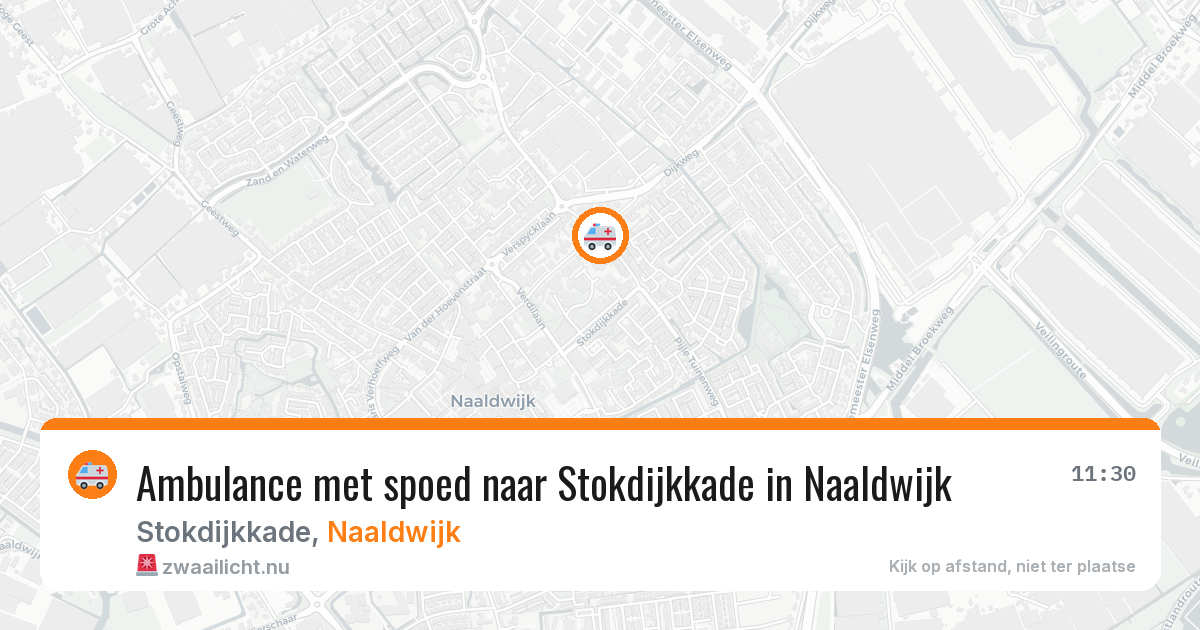 Ambulance met spoed naar Stokdijkkade in Naaldwijk — 24 jul 2026