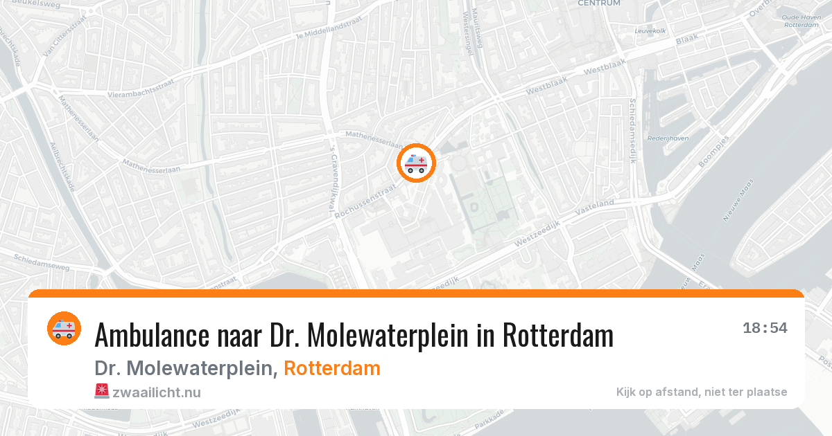 Ambulance naar Dr. Molewaterplein in Rotterdam — 20 jul 2026