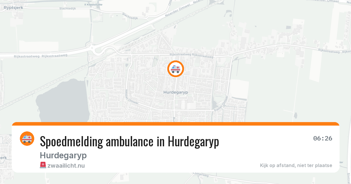 Spoedmelding ambulance in Hurdegaryp — 4 apr 2026