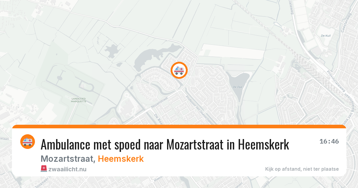 Ambulance met spoed naar Mozartstraat in Heemskerk — 4 jun 2026