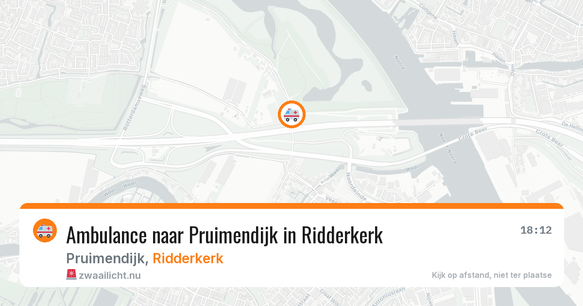 Ambulance naar Pruimendijk in Ridderkerk — 25 mei 2026