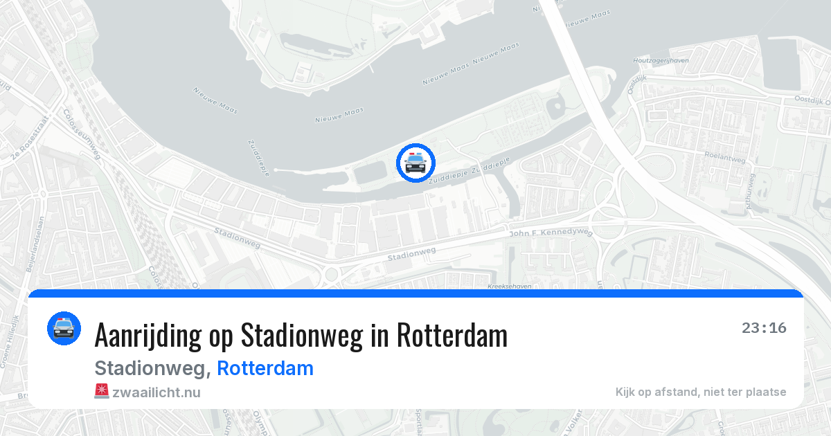 Aanrijding op Stadionweg in Rotterdam — 13 jul 2026