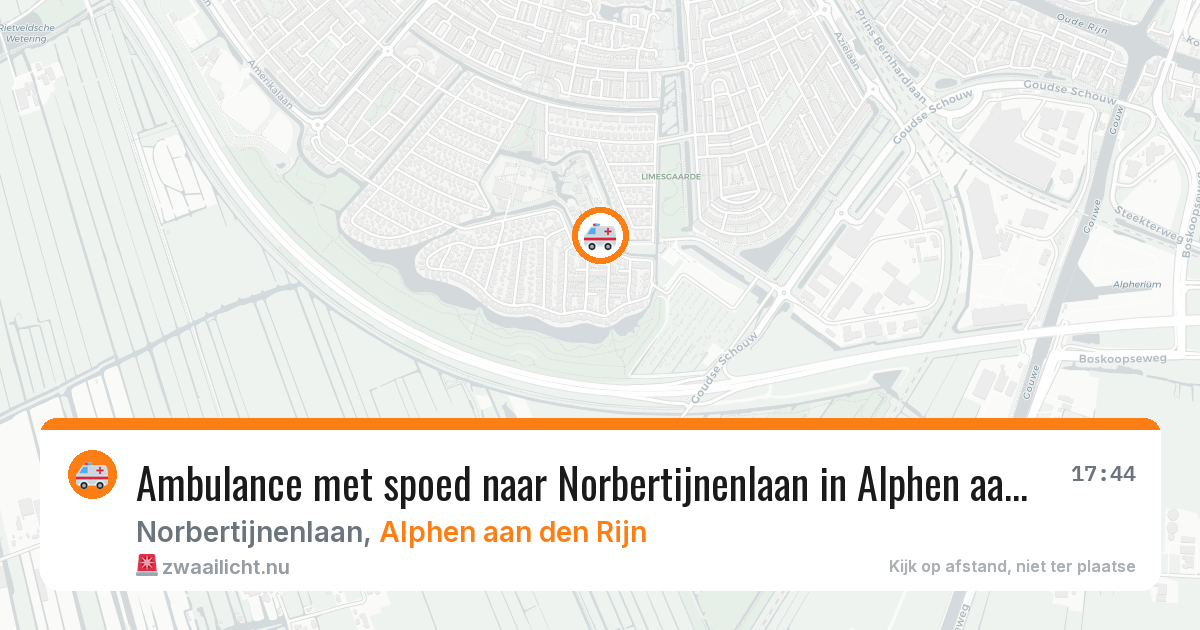 Ambulance met spoed naar Norbertijnenlaan in Alphen aan den Rijn — 1 apr 2026