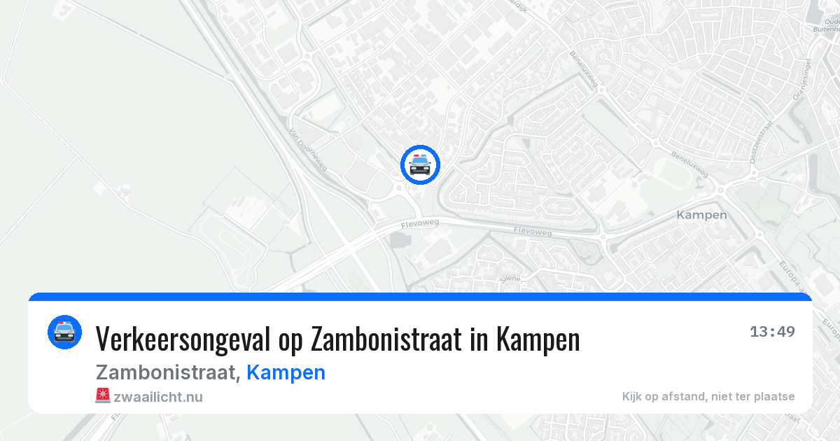 Verkeersongeval op Zambonistraat in Kampen — 17 mrt 2026