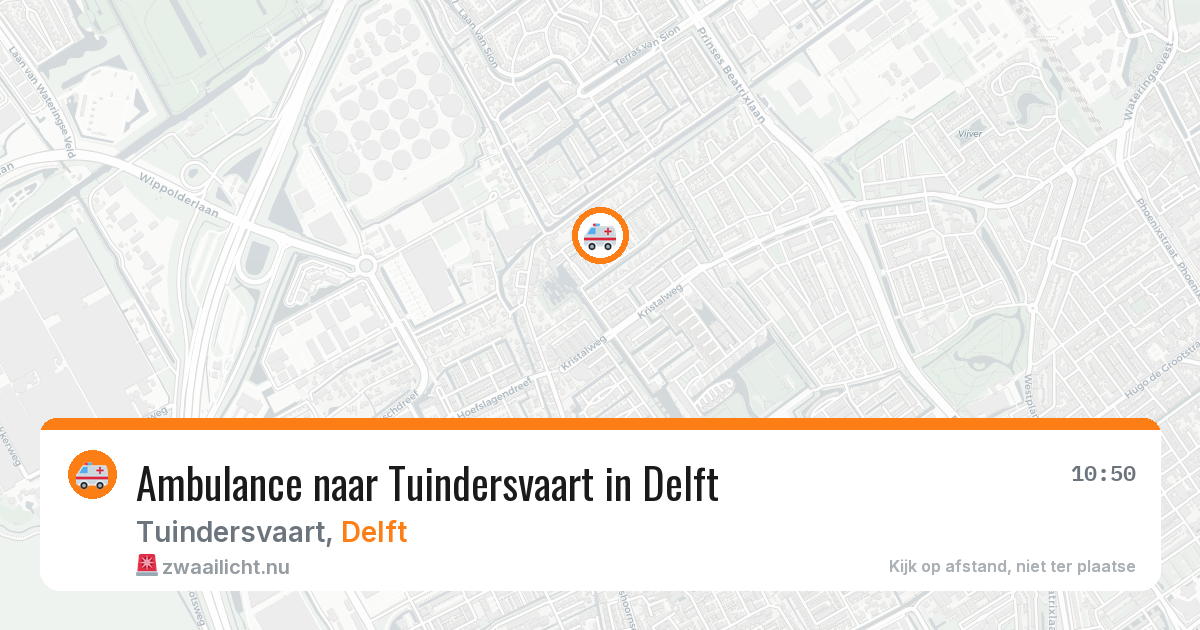 Ambulance naar Tuindersvaart in Delft — 5 jun 2026