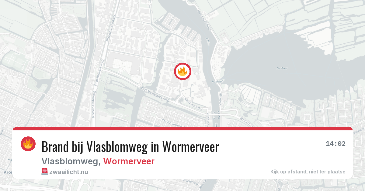 Brand bij Vlasblomweg in Wormerveer — 1 jun 2026