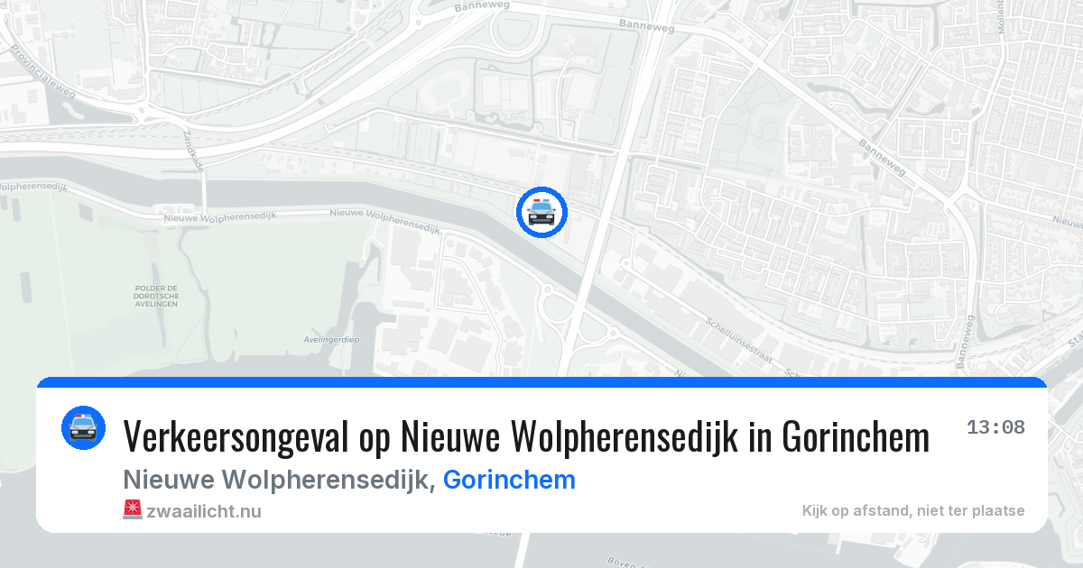 Verkeersongeval op Nieuwe Wolpherensedijk in Gorinchem — 26 apr 2026