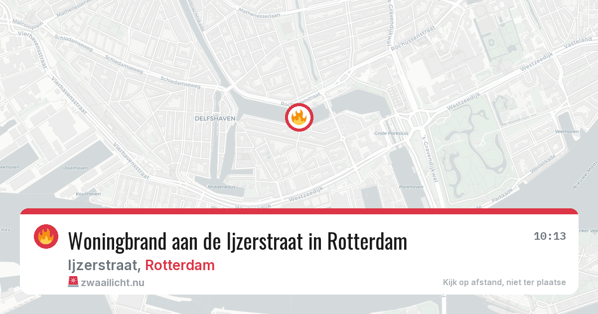 Woningbrand aan de Ijzerstraat in Rotterdam — 22 mrt 2026