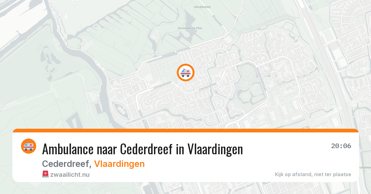 Ambulance naar Cederdreef in Vlaardingen — 20 mei 2026