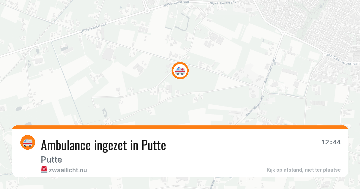 Ambulance ingezet in Putte — 28 mrt 2026