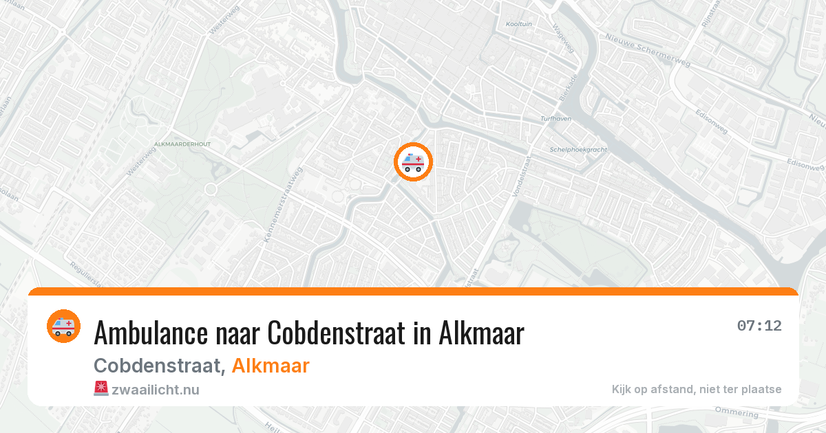 Ambulance naar Cobdenstraat in Alkmaar — 30 mei 2026