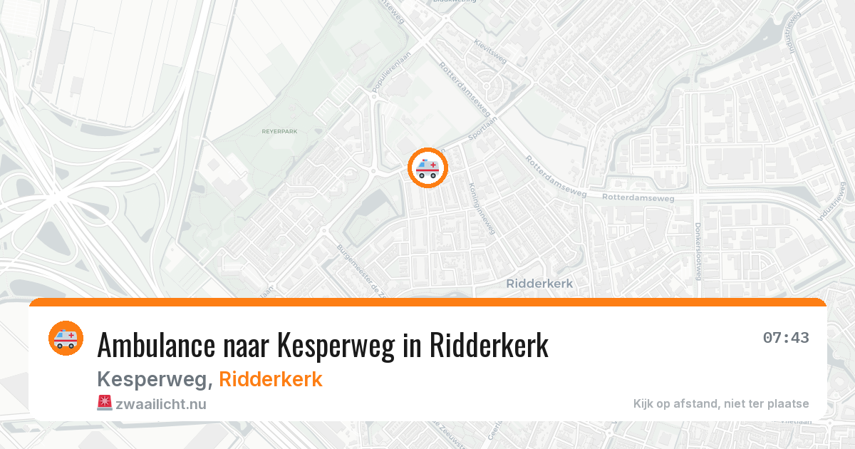 Ambulance naar Kesperweg in Ridderkerk — 19 mei 2026