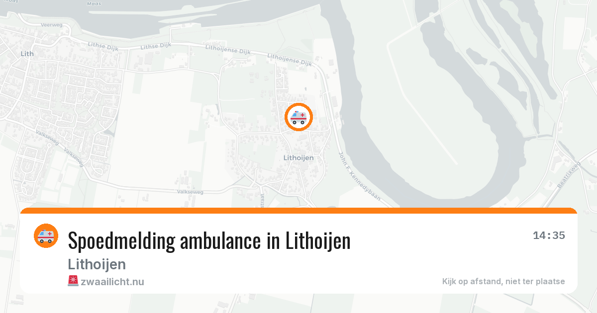 Spoedmelding ambulance in Lithoijen — 22 mei 2026
