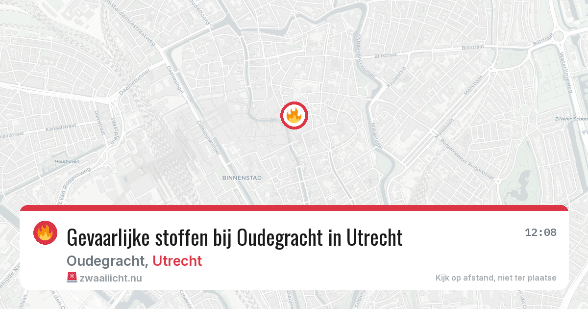 Gevaarlijke stoffen bij Oudegracht in Utrecht — 20 feb 2026