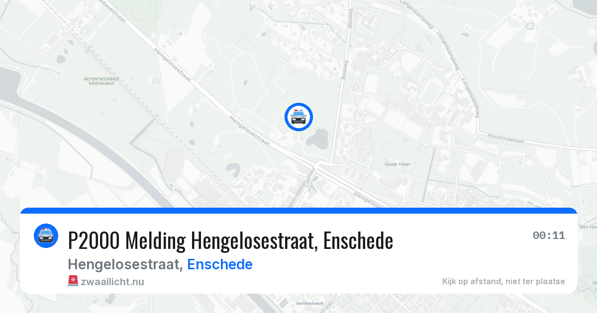 P2000 Melding Hengelosestraat, Enschede — 8 apr 2026