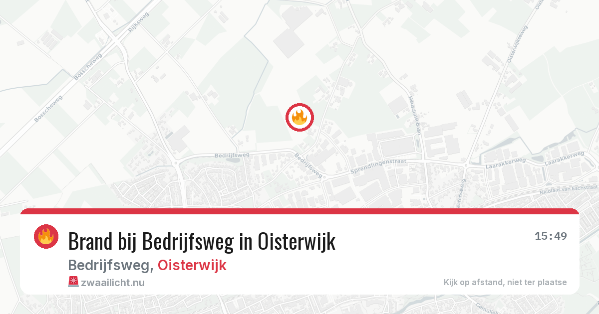 Brand bij Bedrijfsweg in Oisterwijk — 20 mei 2026