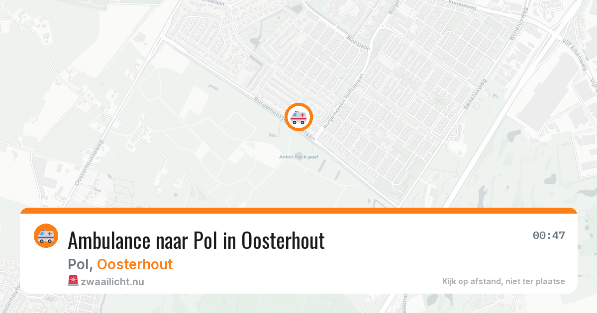 Ambulance naar Pol in Oosterhout — 20 mei 2026