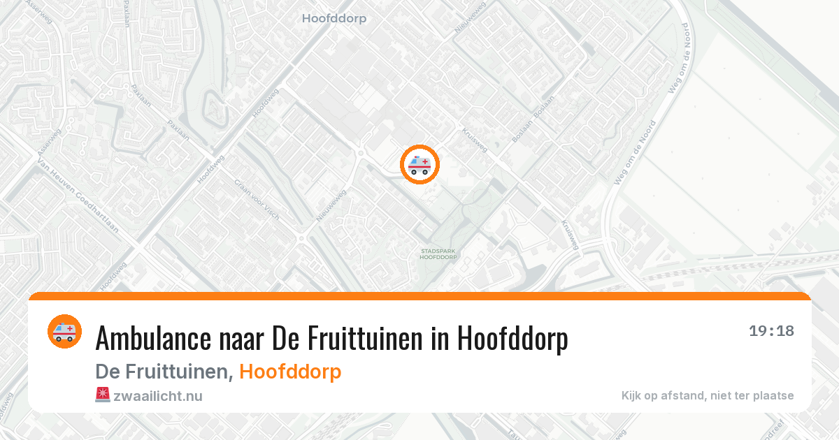 Ambulance naar De Fruittuinen in Hoofddorp — 16 jul 2026