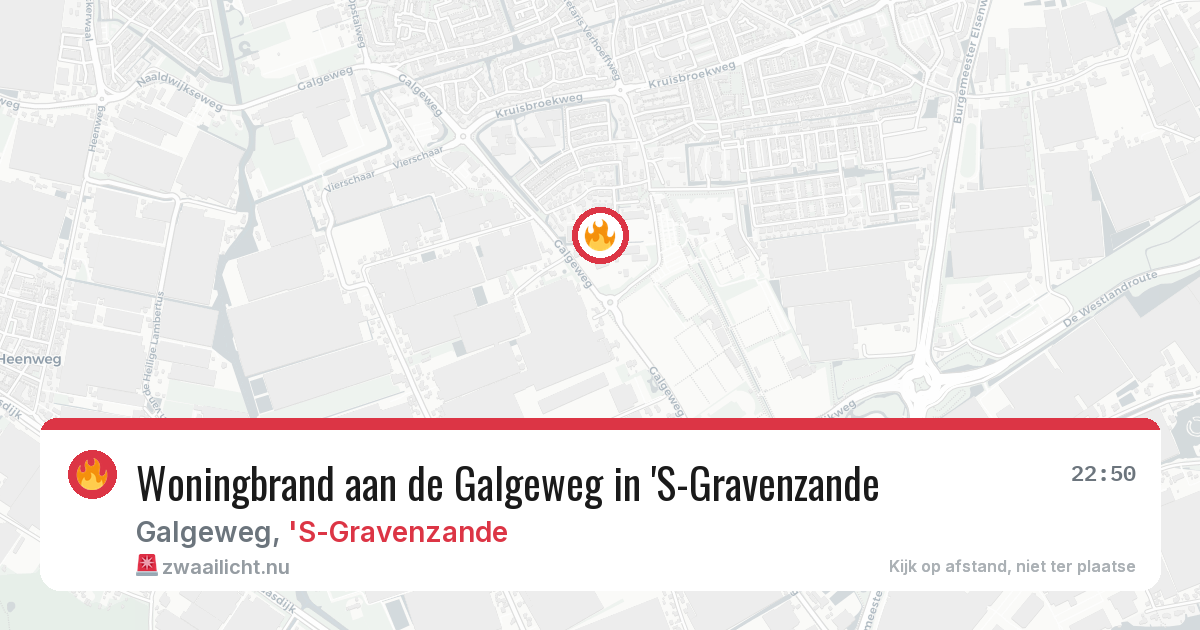 Woningbrand aan de Galgeweg in 'S-Gravenzande — 9 jun 2026