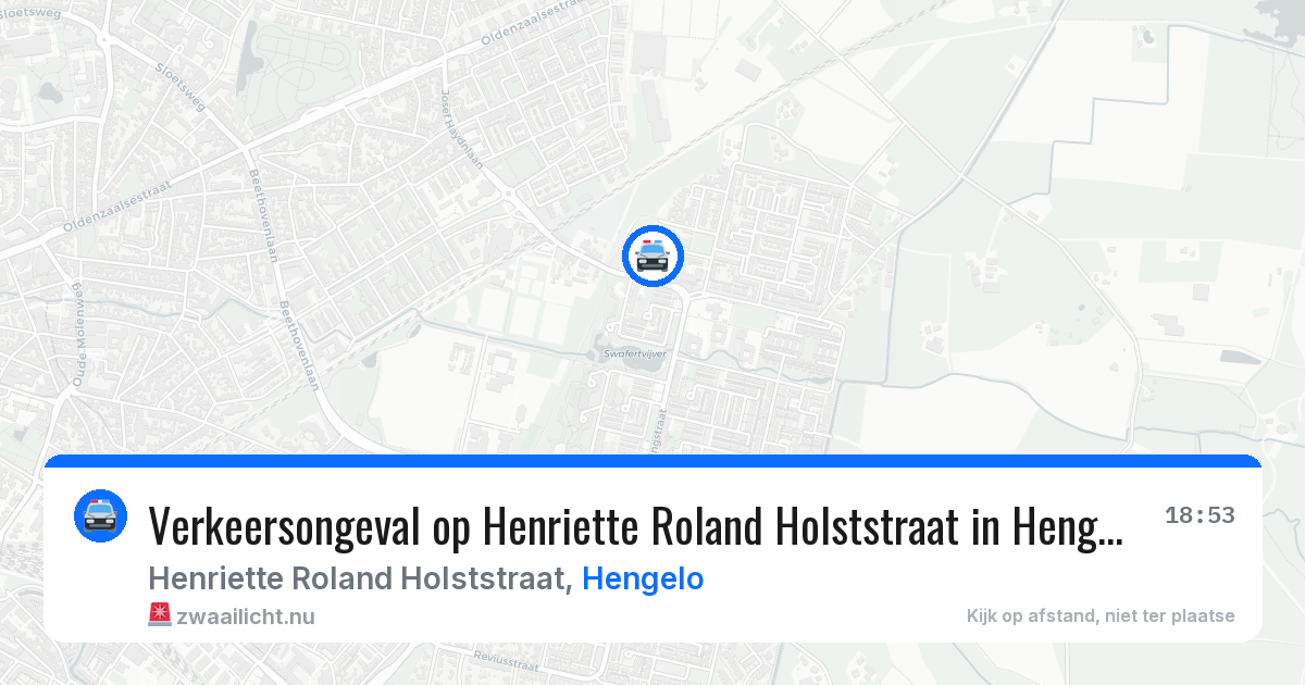 Verkeersongeval op Henriette Roland Holststraat in Hengelo — 19 mrt 2026