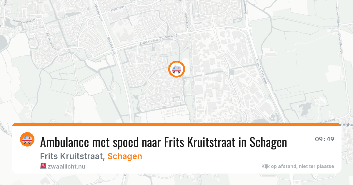 Ambulance met spoed naar Frits Kruitstraat in Schagen — 29 apr 2026