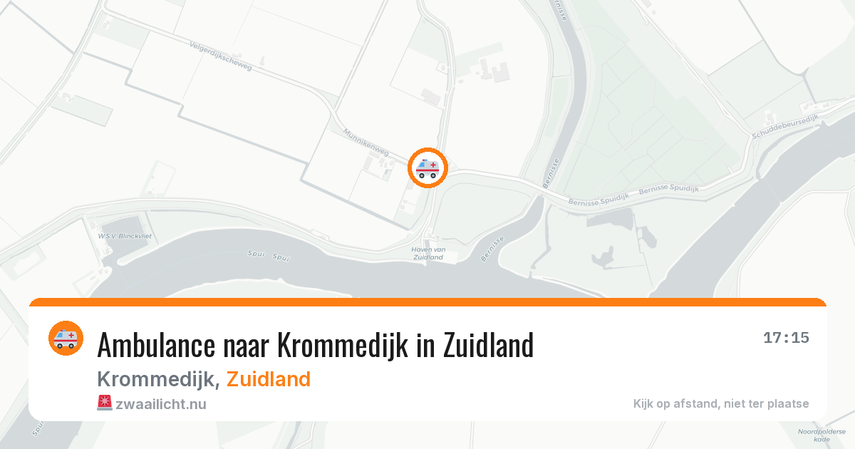Ambulance naar Krommedijk in Zuidland — 20 jul 2026