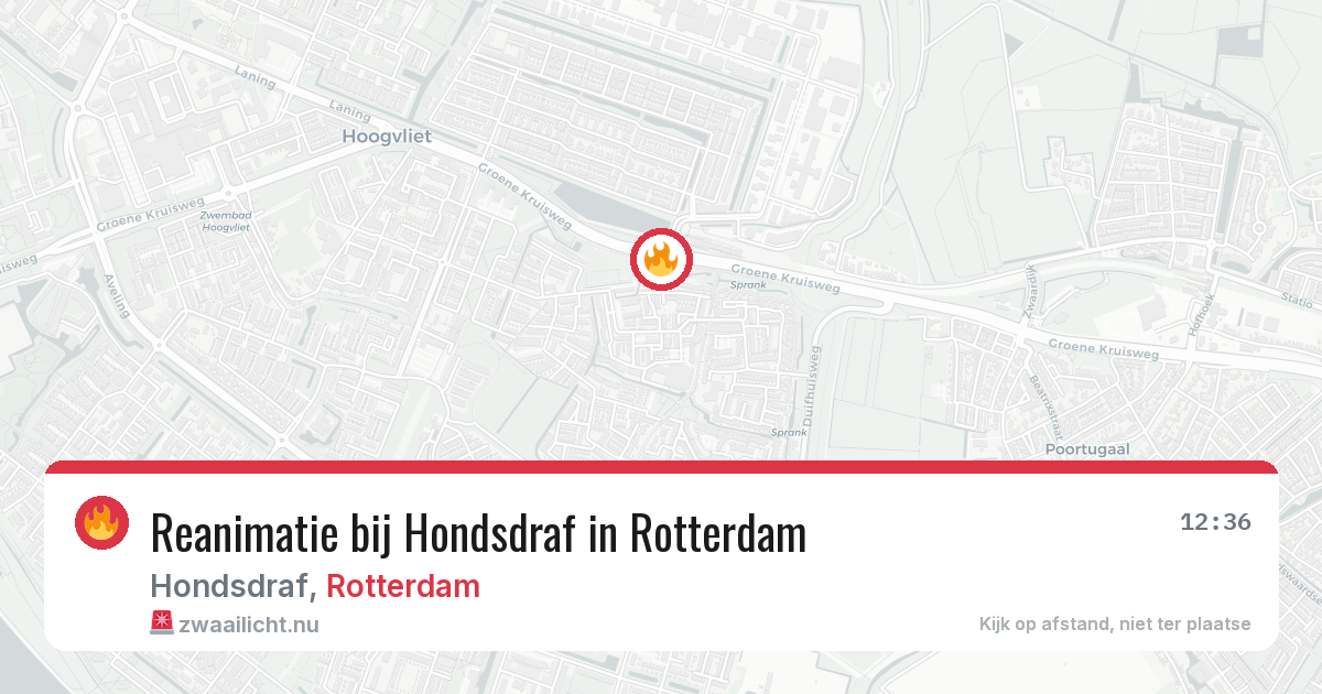 Reanimatie bij Hondsdraf in Rotterdam — 14 jul 2026