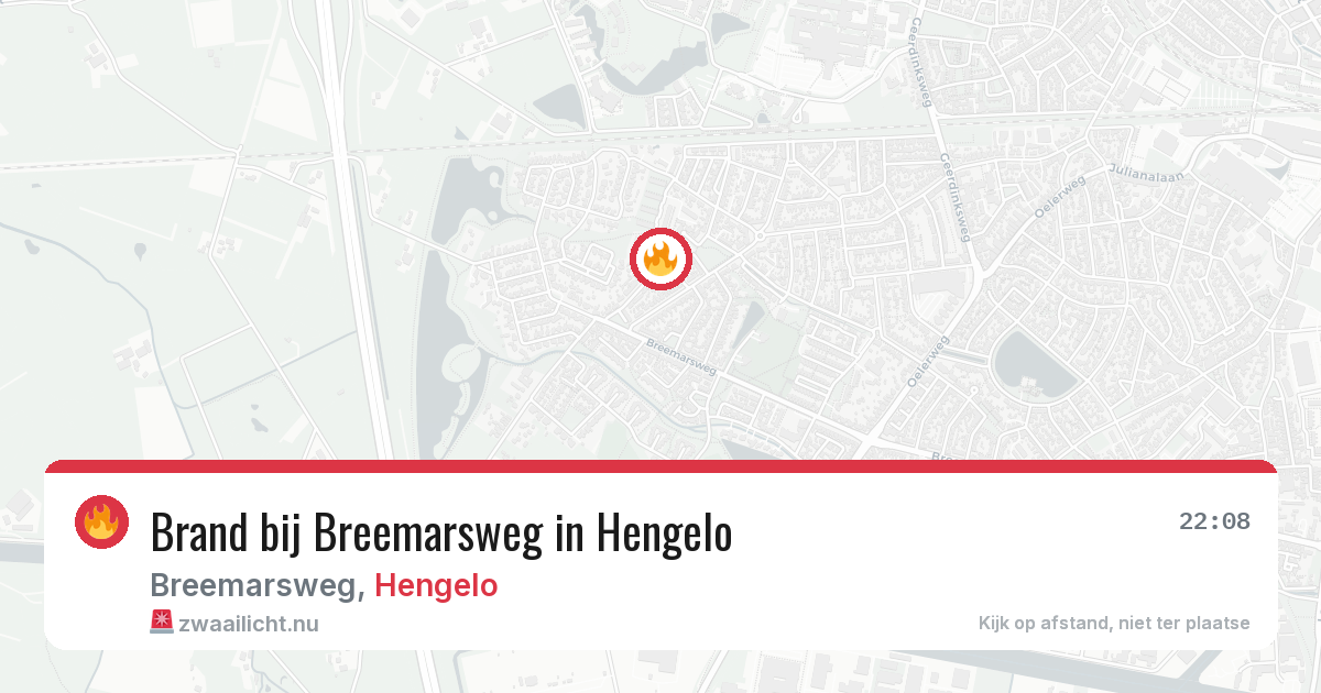 Brand bij Breemarsweg in Hengelo — 2 mrt 2026