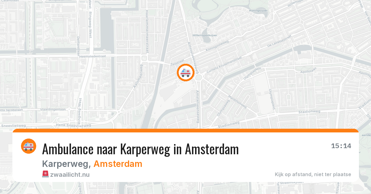 Ambulance naar Karperweg in Amsterdam — 11 jul 2026