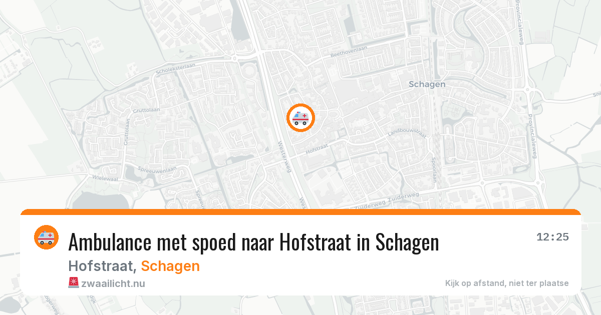 Ambulance met spoed naar Hofstraat in Schagen — 10 apr 2026