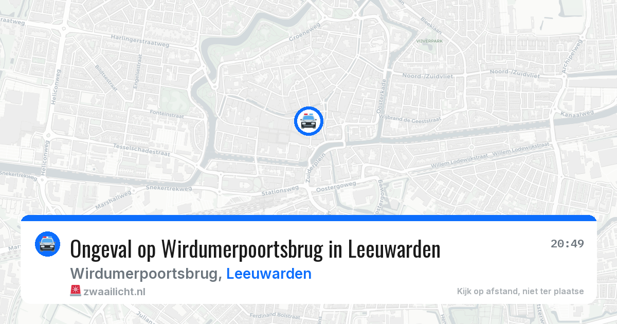 Ongeval op Wirdumerpoortsbrug in Leeuwarden — 25 apr 2026