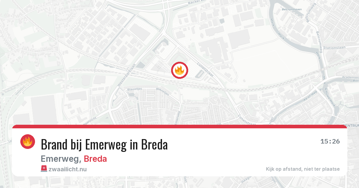 Brand bij Emerweg in Breda — 26 mei 2026