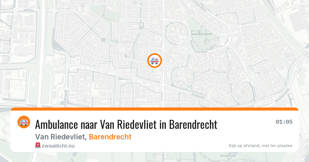 Ambulance naar Van Riedevliet in Barendrecht — 12 jul 2026