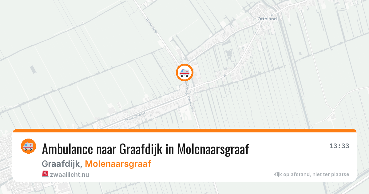 Ambulance naar Graafdijk in Molenaarsgraaf — 19 mei 2026