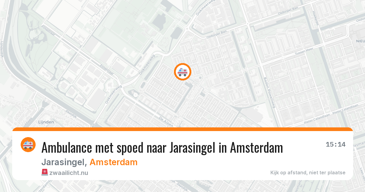Ambulance met spoed naar Jarasingel in Amsterdam — 26 jul 2026