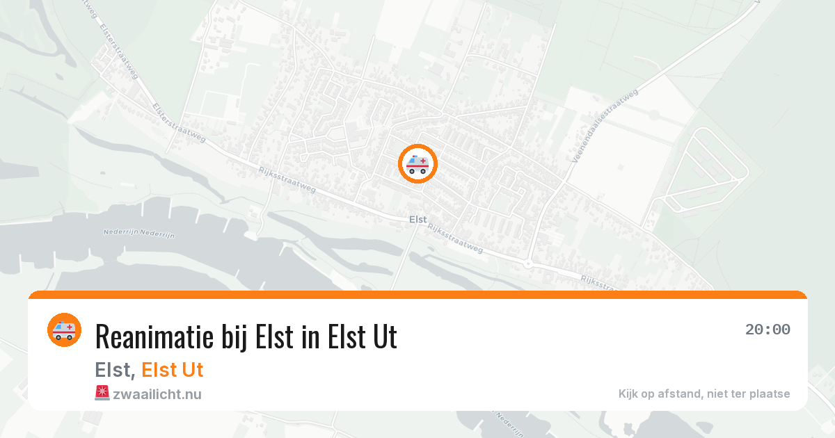 Reanimatie bij Elst in Elst Ut — 27 mrt 2026