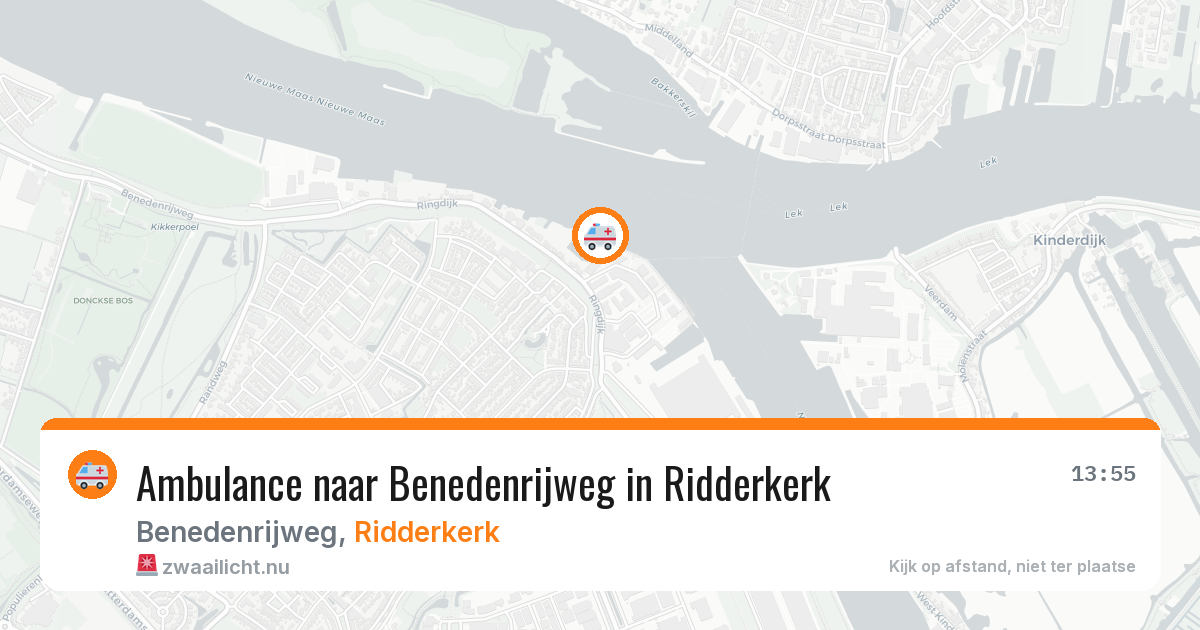 Ambulance naar Benedenrijweg in Ridderkerk — 6 apr 2026