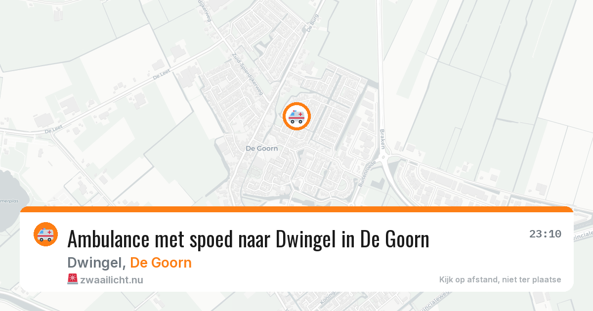 Ambulance met spoed naar Dwingel in De Goorn — 13 apr 2026