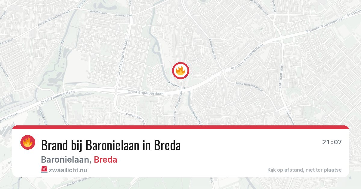 Brand bij Baronielaan in Breda — 3 jun 2026