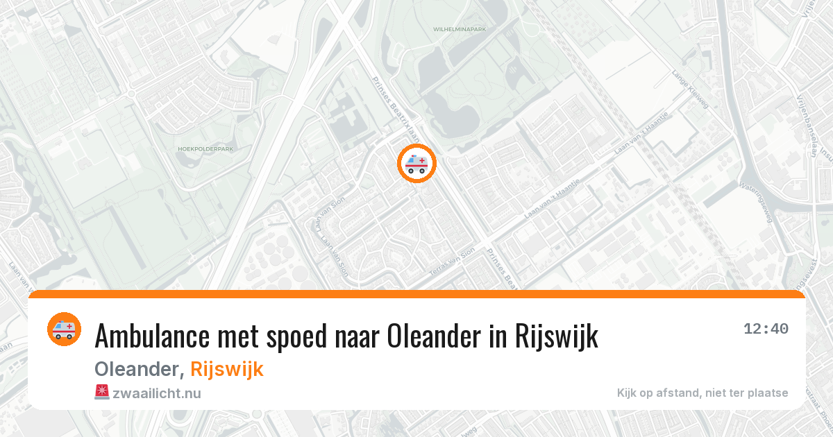 Ambulance met spoed naar Oleander in Rijswijk — 16 jul 2026