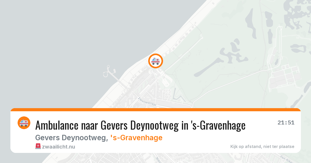 Ambulance naar Gevers Deynootweg in 's-Gravenhage — 16 jul 2026