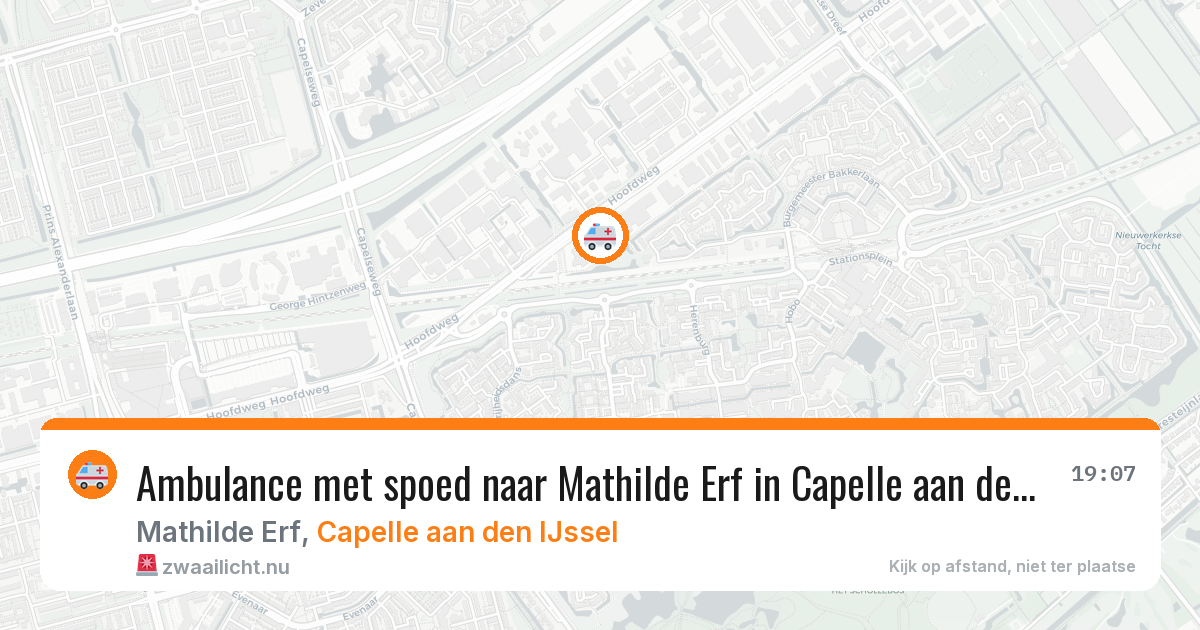 Ambulance met spoed naar Mathilde Erf in Capelle aan den IJssel — 20 mrt 2026