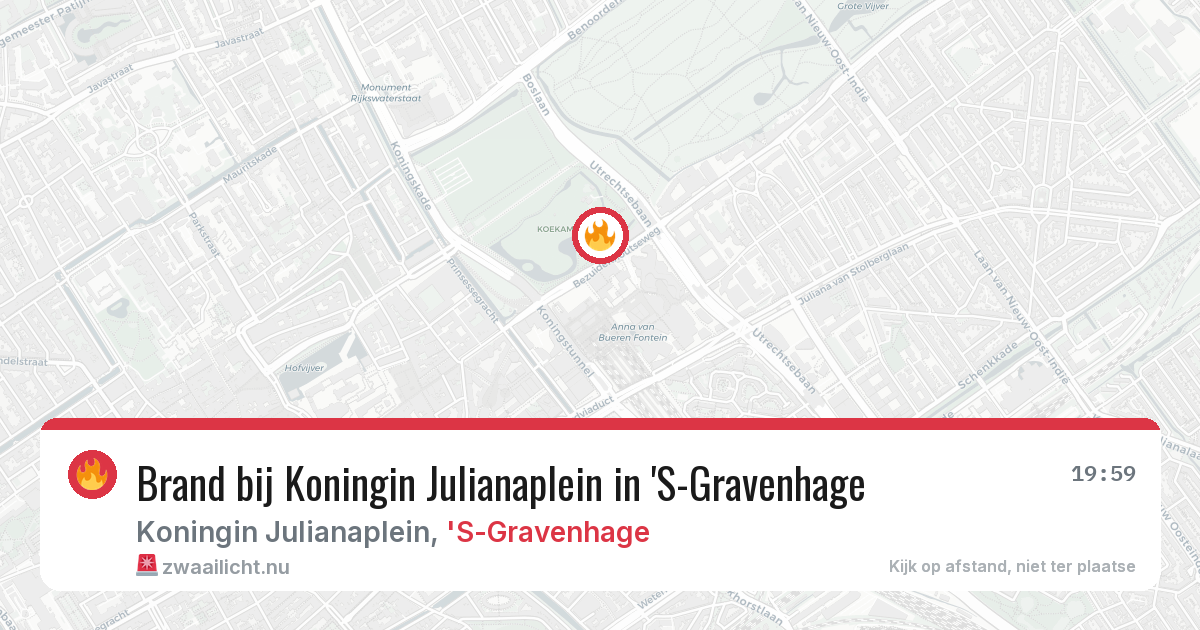 Brand bij Koningin Julianaplein in 'S-Gravenhage — 8 apr 2026
