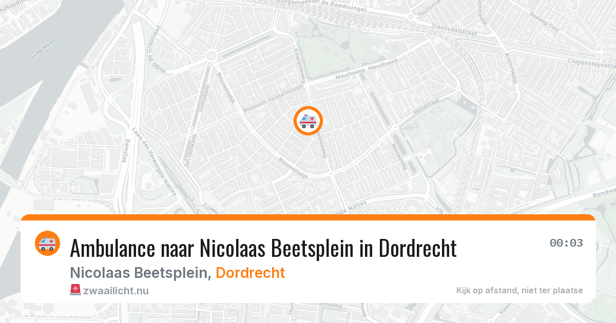 Ambulance naar Nicolaas Beetsplein in Dordrecht — 9 apr 2026